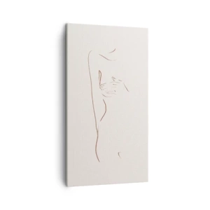 Lærredstryk - Billede på lærred - Begærets form - 45x80 cm