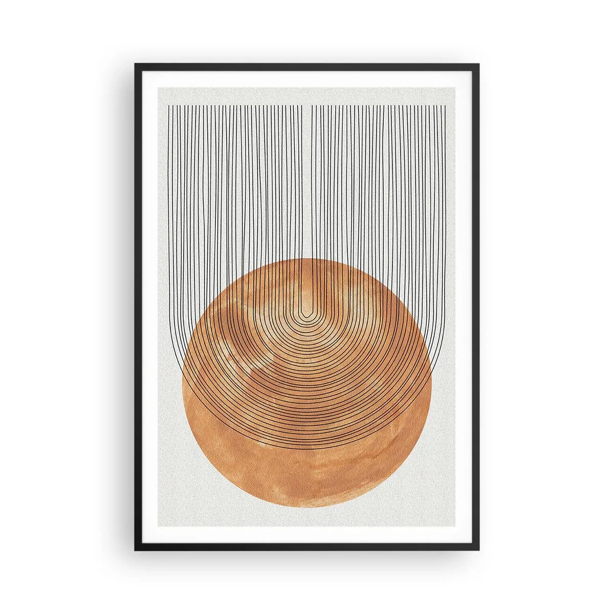 Plakat i sort ramme - En solrig komposition - 70x100 cm