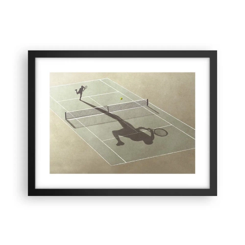 Plakat i sort ramme - Overvind dig selv - 40x30 cm