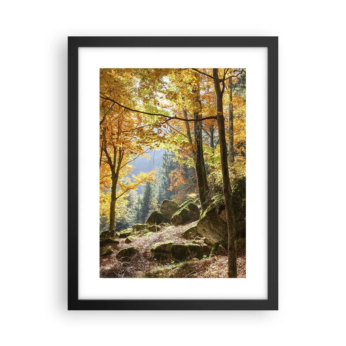 Plakat i sort ramme - Tid til at slappe af - 30x40 cm