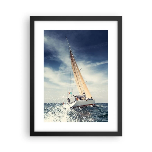 Plakat i sort ramme - De kan ikke indhente os! - 30x40 cm