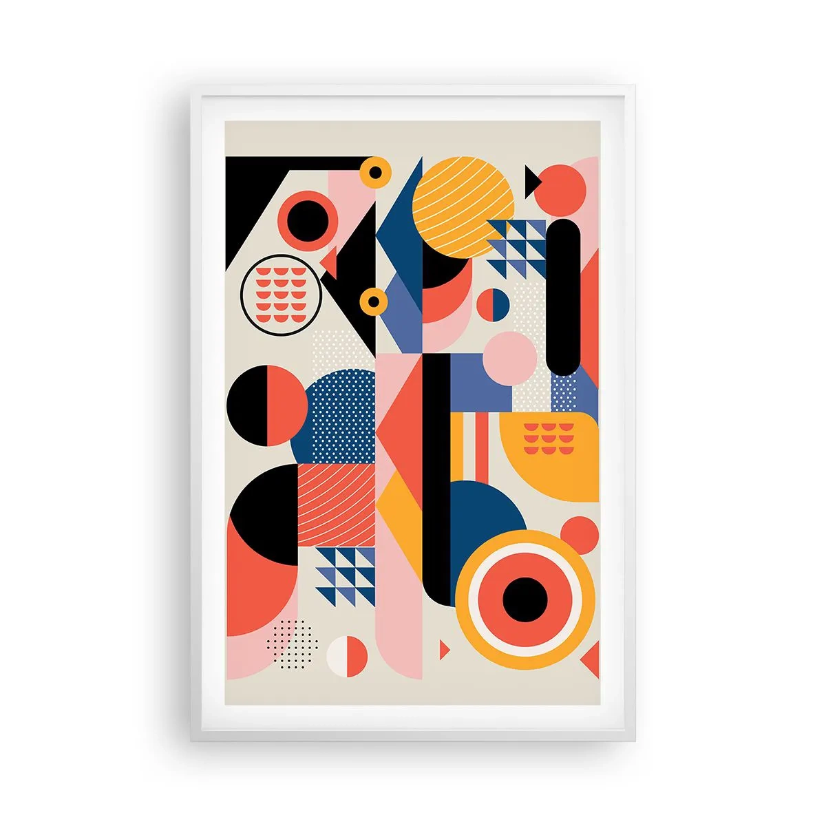 Plakat i hvid ramme - Komposition: Leg - 61x91 cm