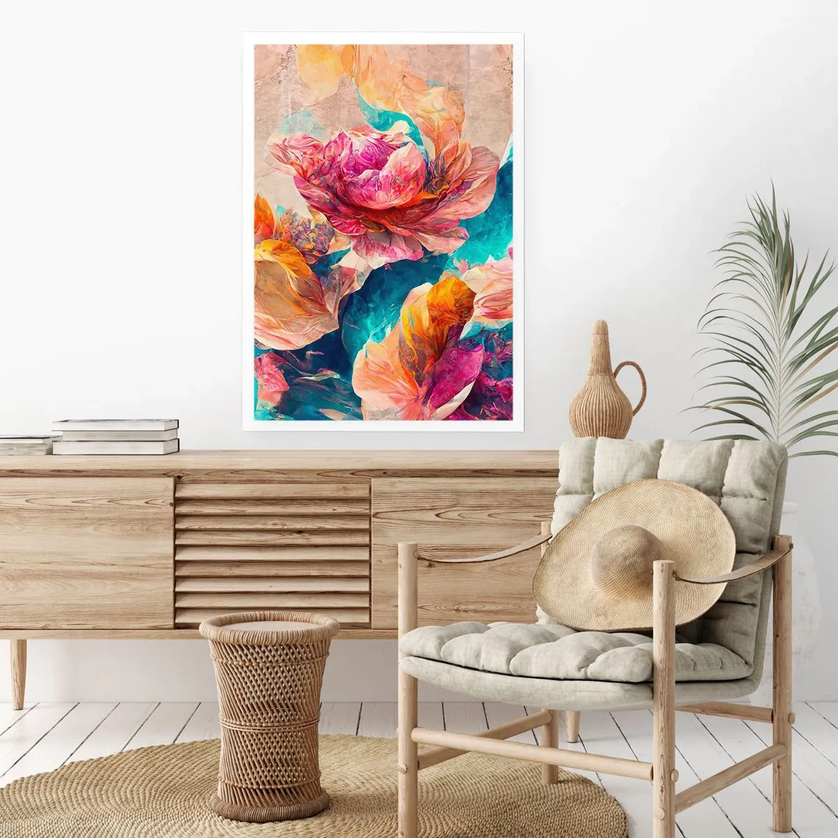 Plakat - Den farverige pragt i en buket - 61x91 cm