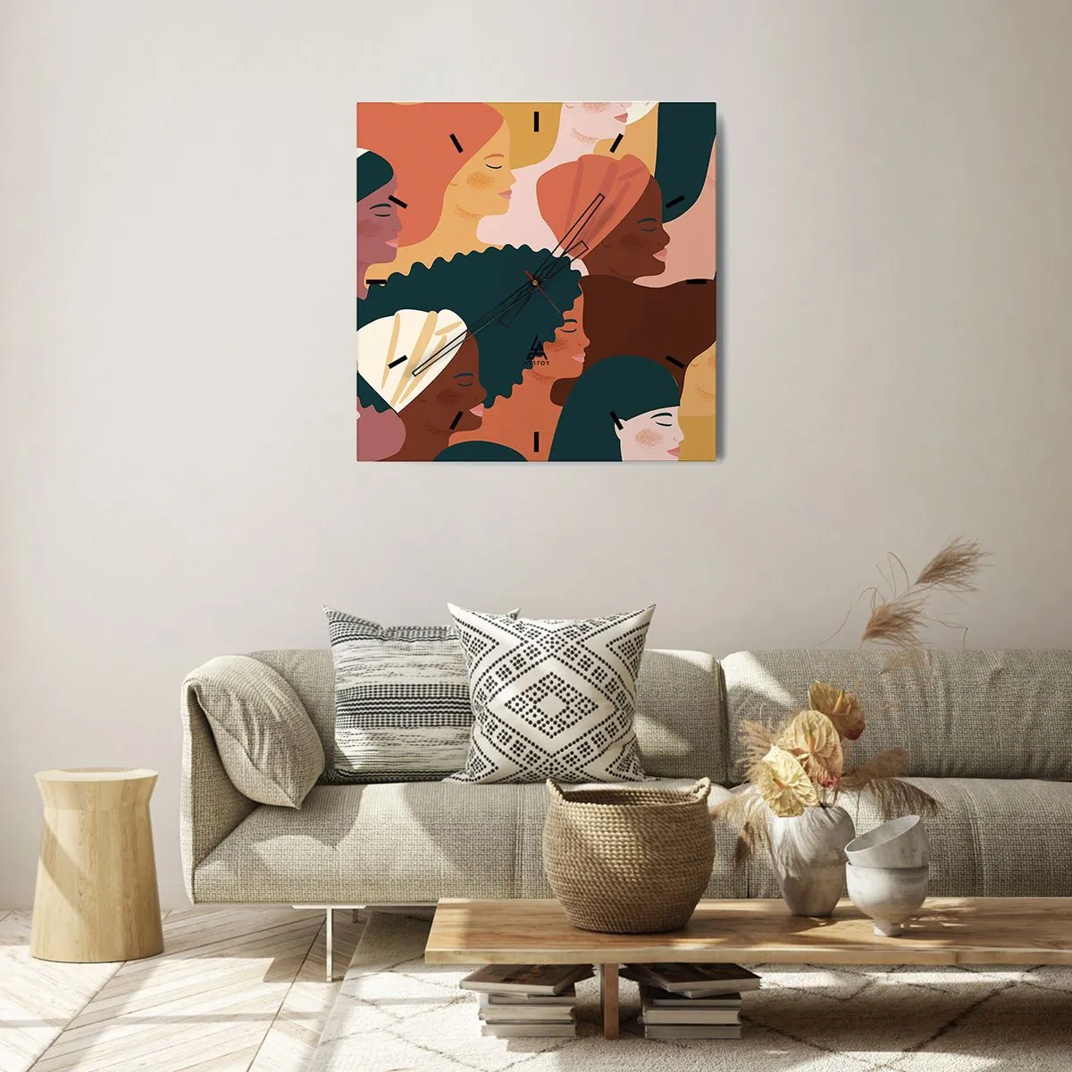 Vægur, Uret - Kun kvindelighed - 30x30 cm