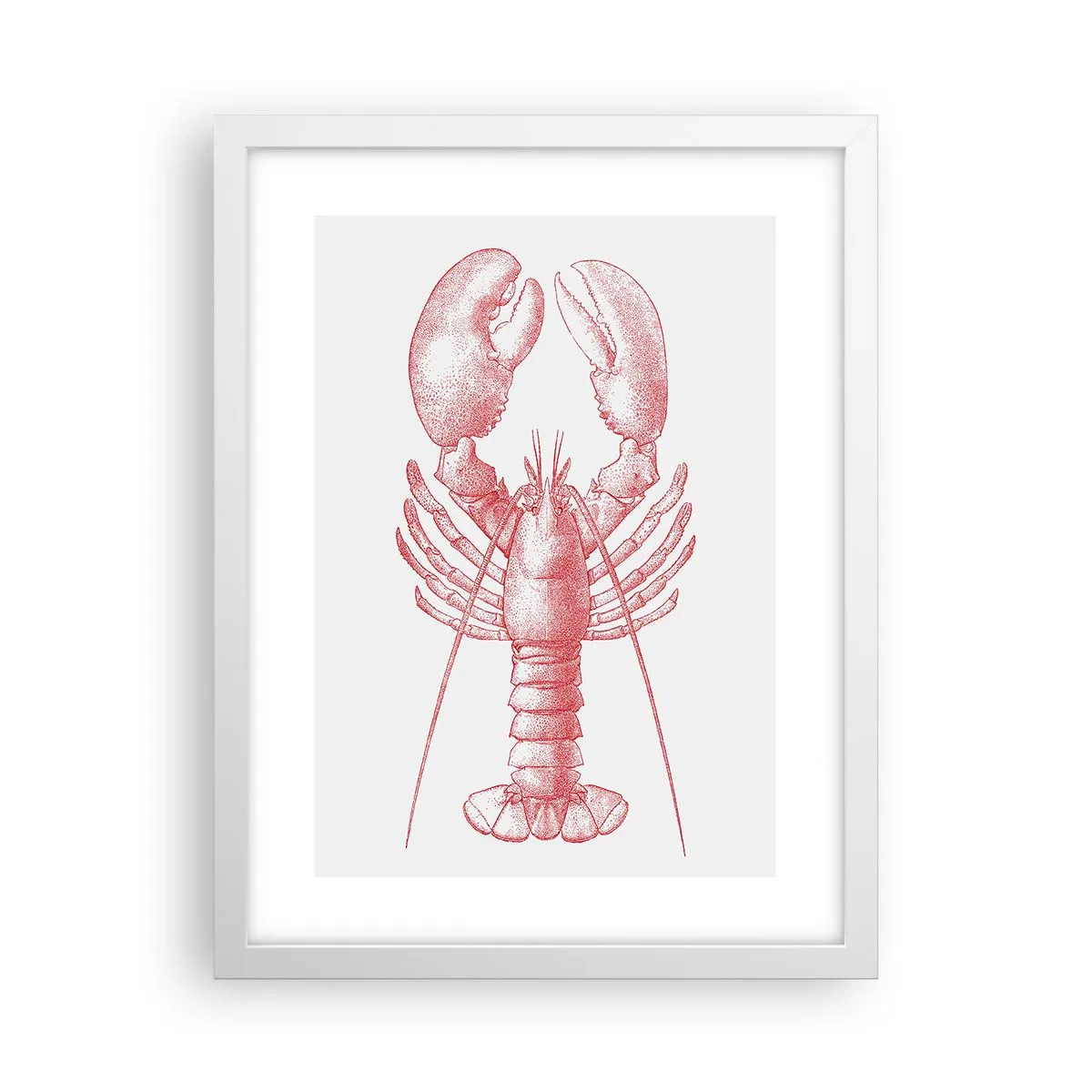 Plakat i hvid ramme - Hummer, der er Homer værdig - 30x40 cm