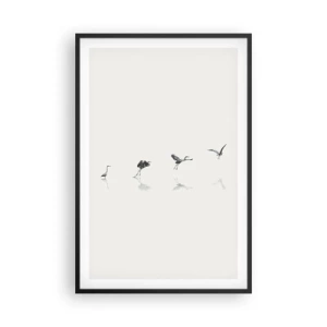 Plakat i sort ramme - Fire enkle trin - 61x91 cm
