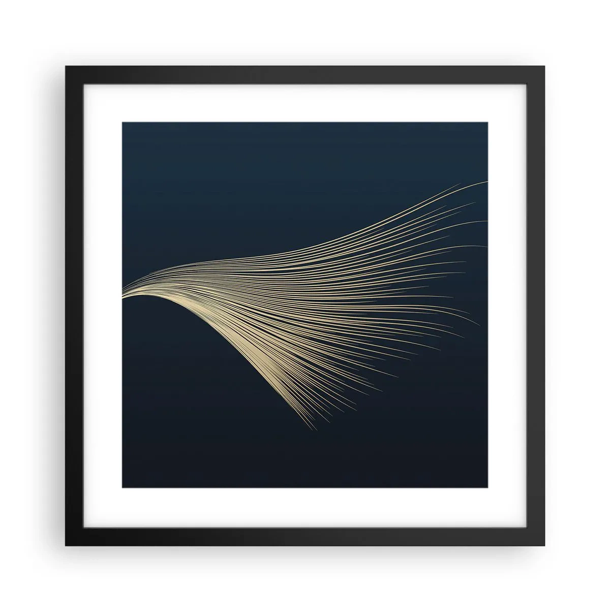 Plakat i sort ramme - Som en engels hår - 40x40 cm