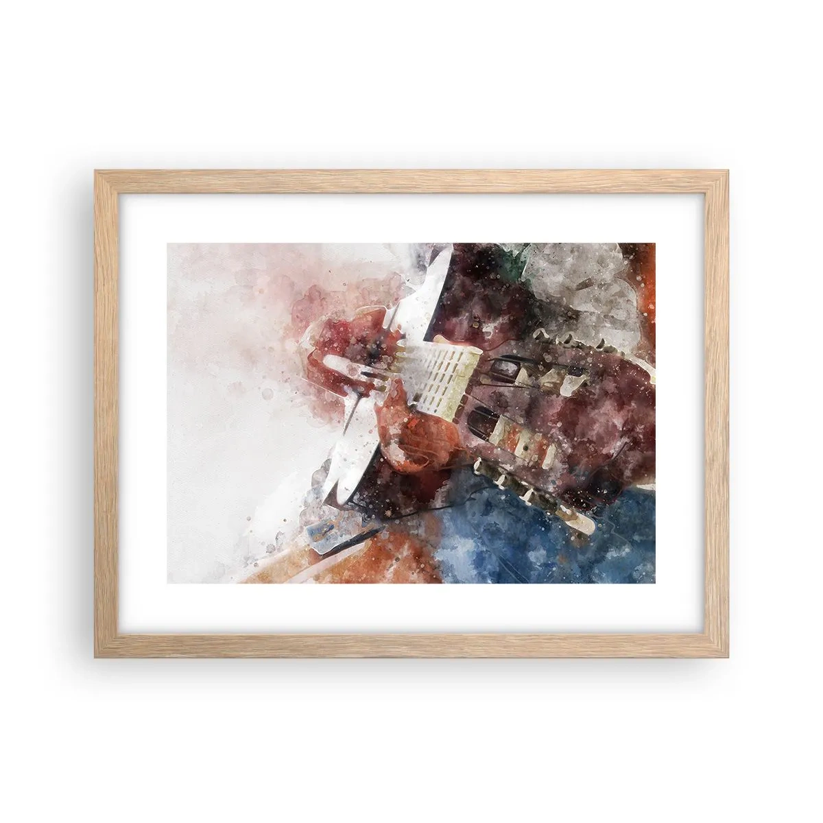 Plakat i ramme af lyst egetræ - Og hvad synes du? - 40x30 cm