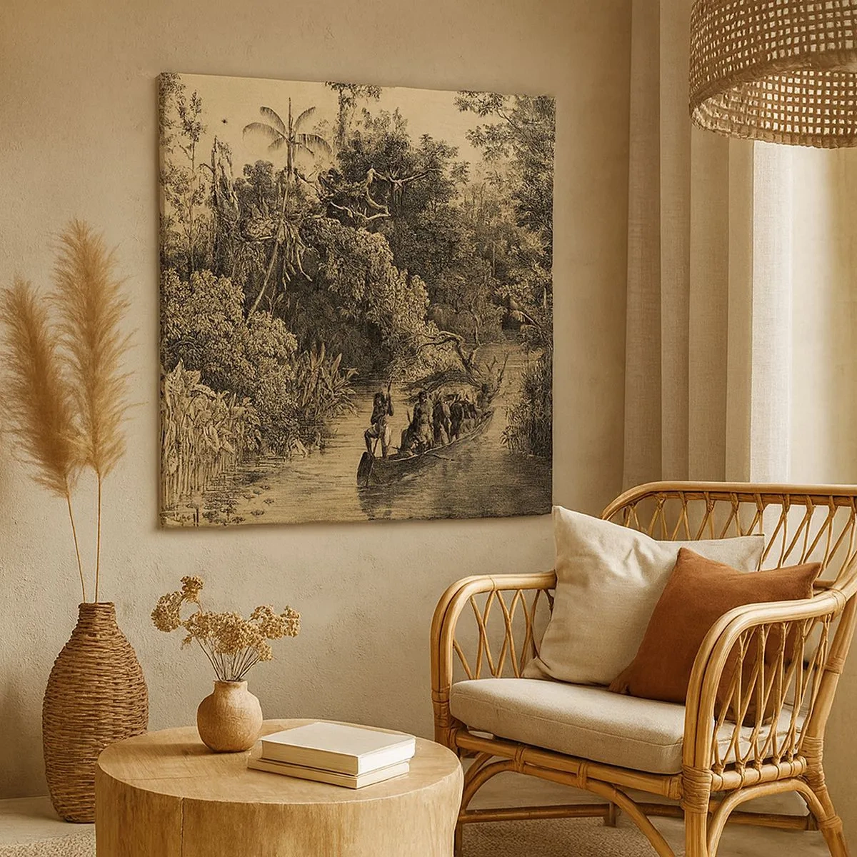 Lærredstryk - Billede på lærred - Rejsen til kilden - 30x30 cm