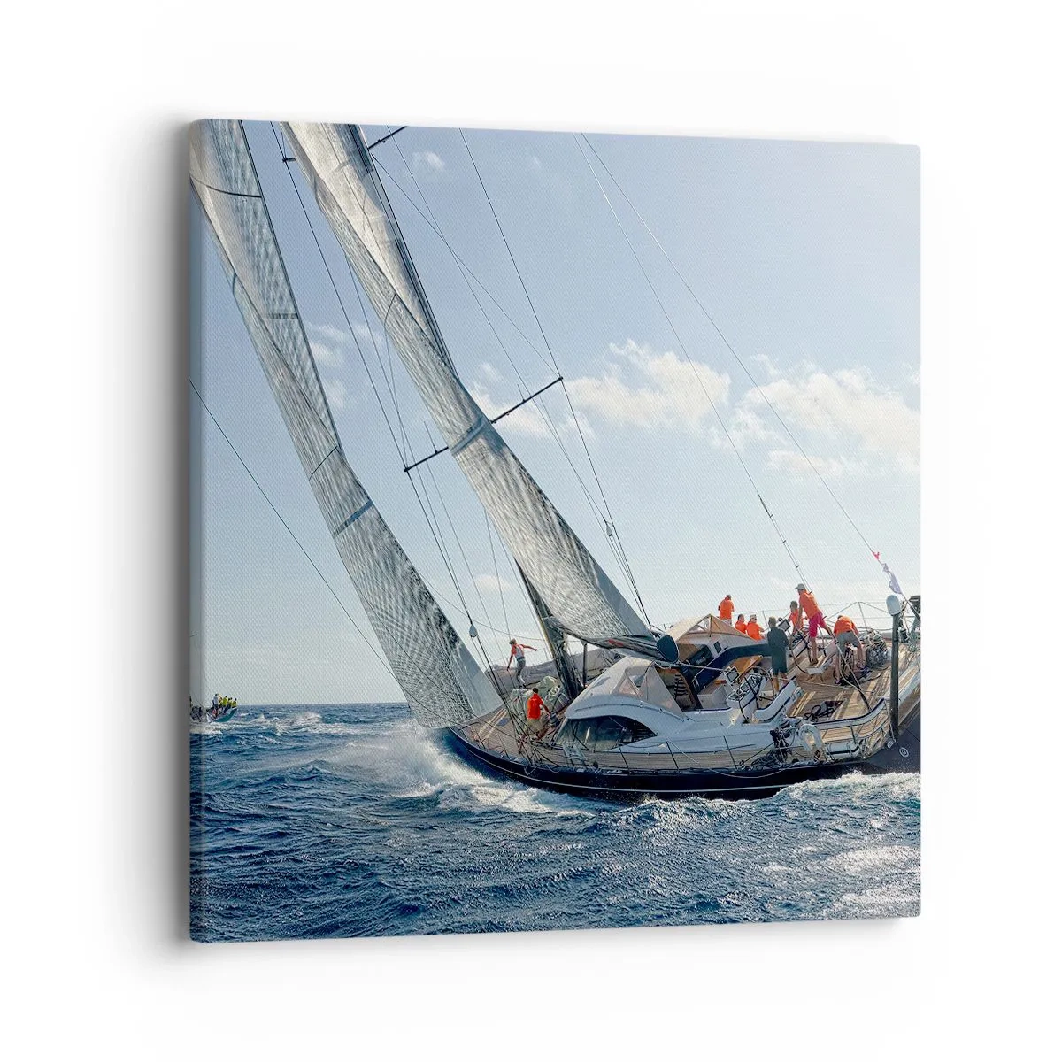 Lærredstryk - Billede på lærred - Må den bedste vinde - 40x40 cm