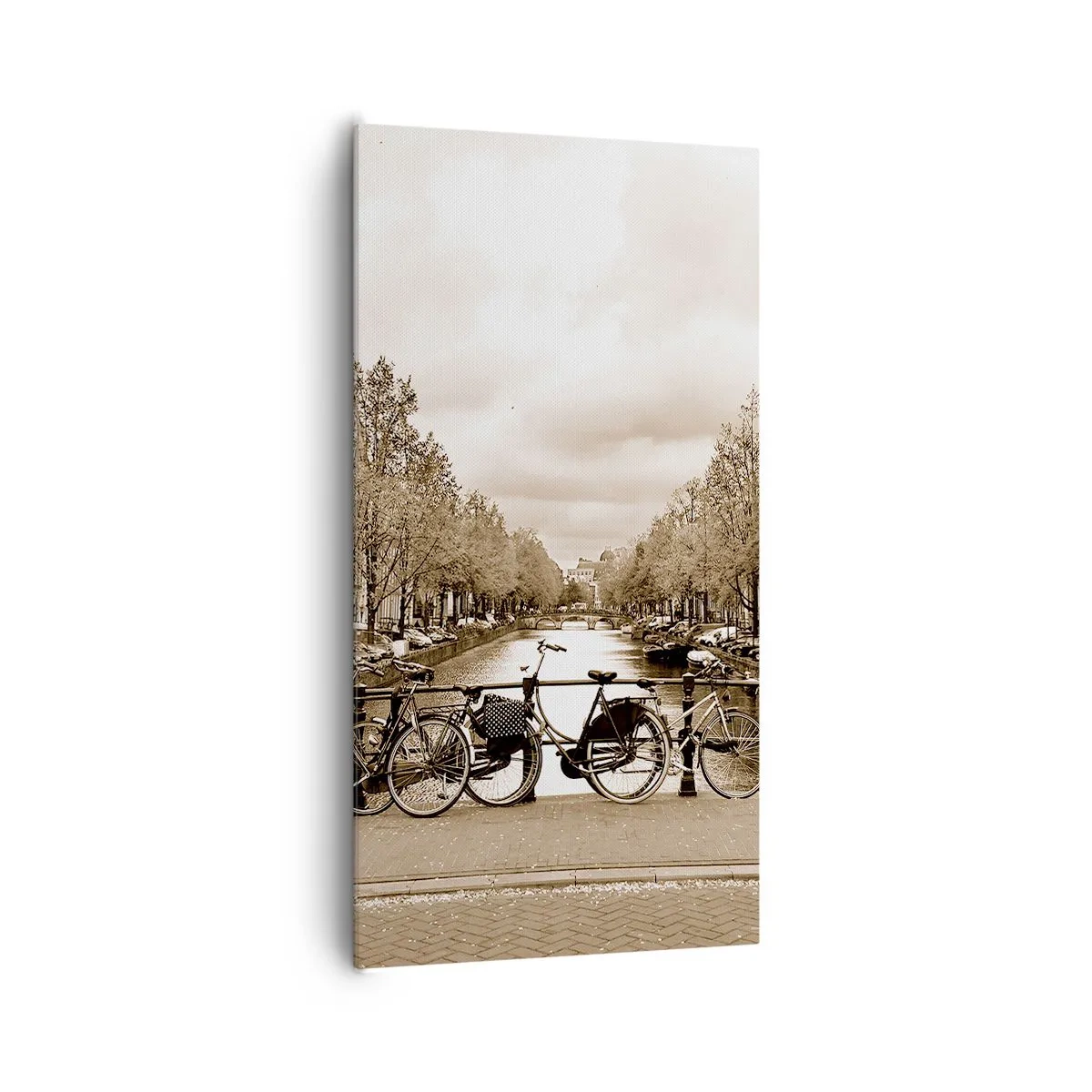 Lærredstryk - Billede på lærred - Hollandsk atmosfære - 65x120 cm