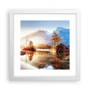 Plakat i hvid ramme - Naturen i et nyt lys - 30x30 cm