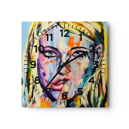 Vægur, Uret - Se hende lige i øjnene - 40x40 cm