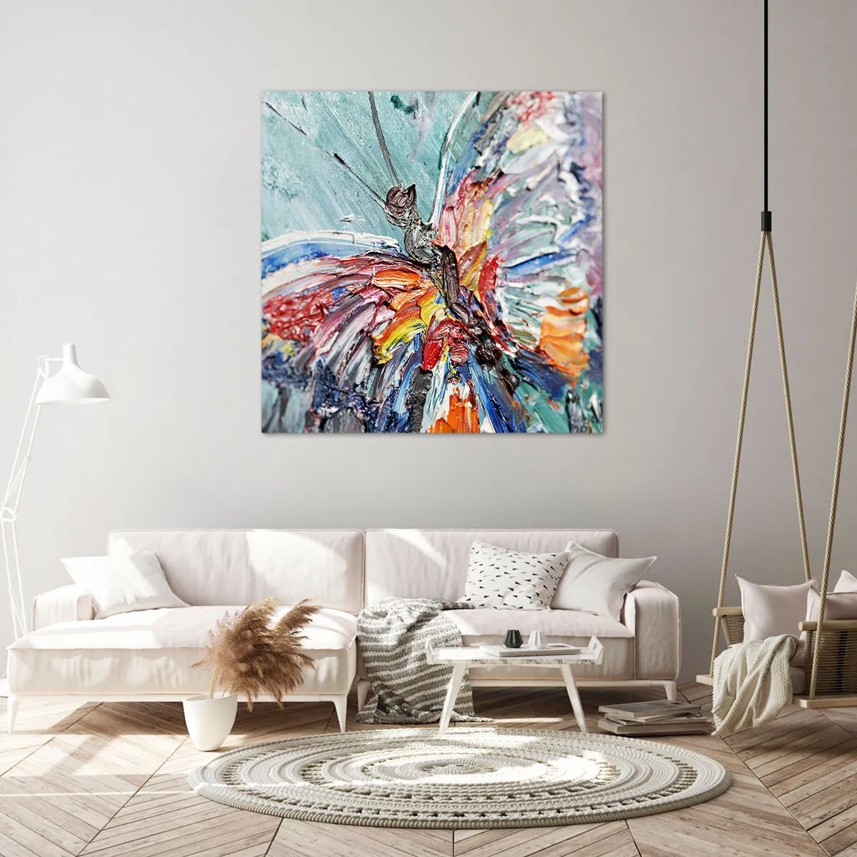 Lærredstryk - Billede på lærred - Malet af naturen - 70x70 cm