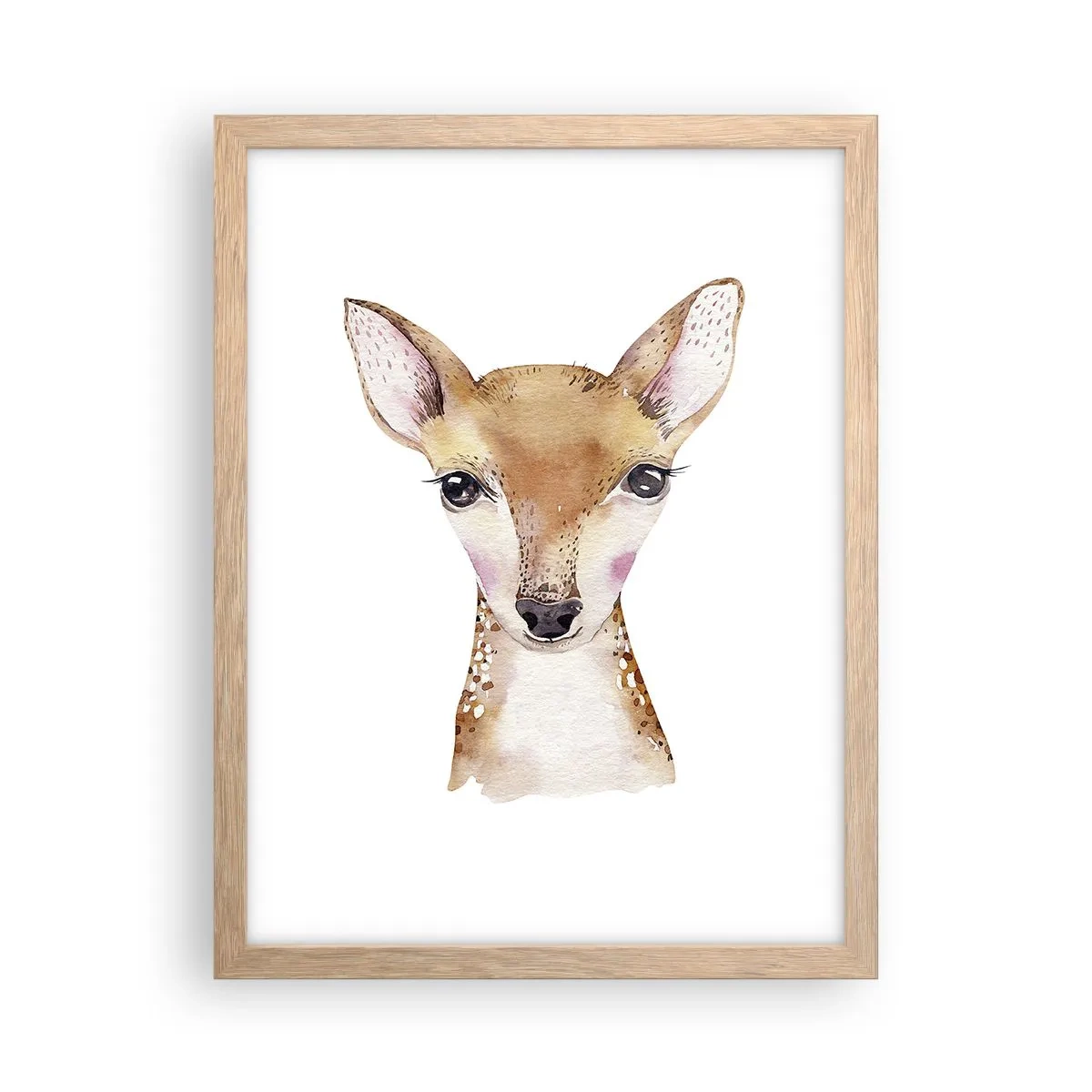 Plakat i ramme af lyst egetræ - Uskyldighedens natur - 30x40 cm