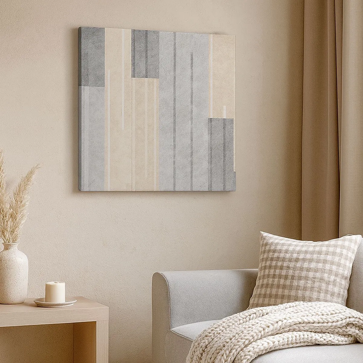 Lærredstryk - Billede på lærred - Komposition: hold den lodret - 30x30 cm