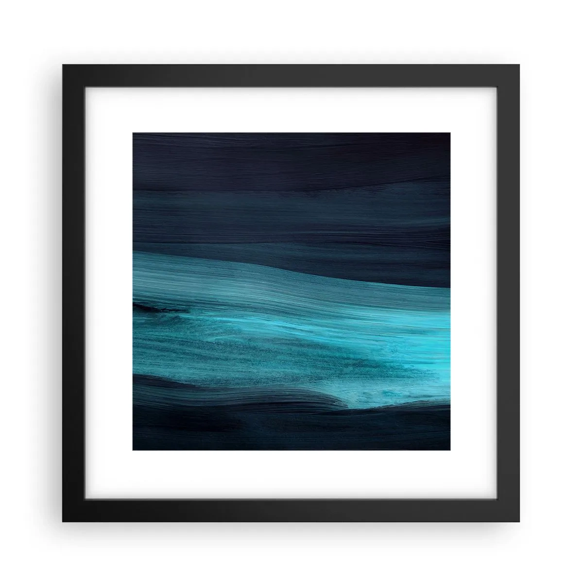 Plakat i sort ramme - Svøm med strømmen - 30x30 cm