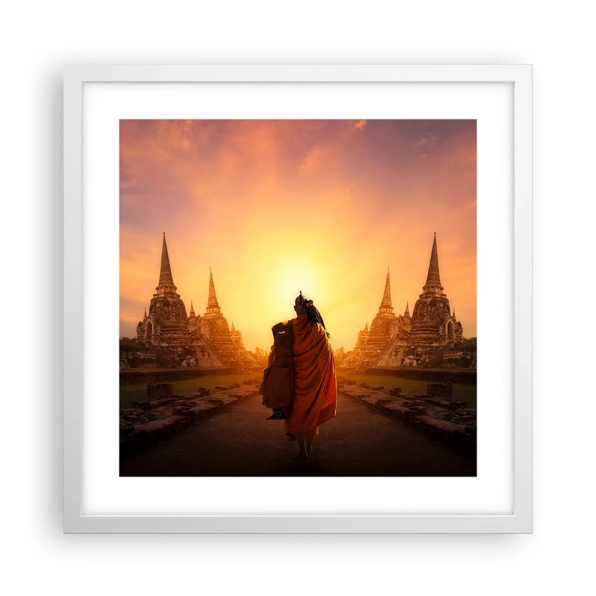 Plakat i hvid ramme - I fred for evigt - 40x40 cm