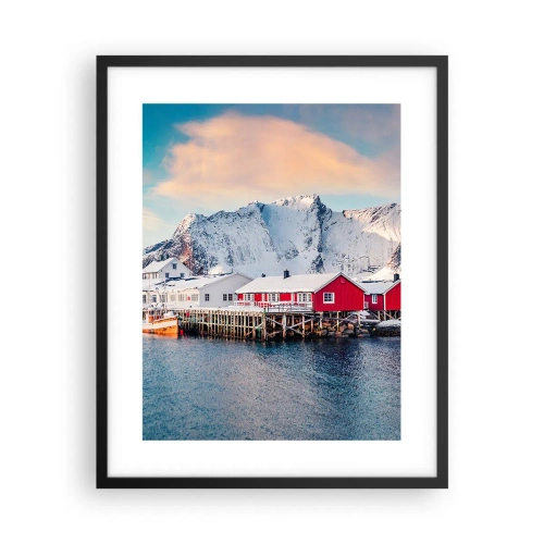 Plakat i sort ramme - Nordlig tilbagetrækning - 40x50 cm
