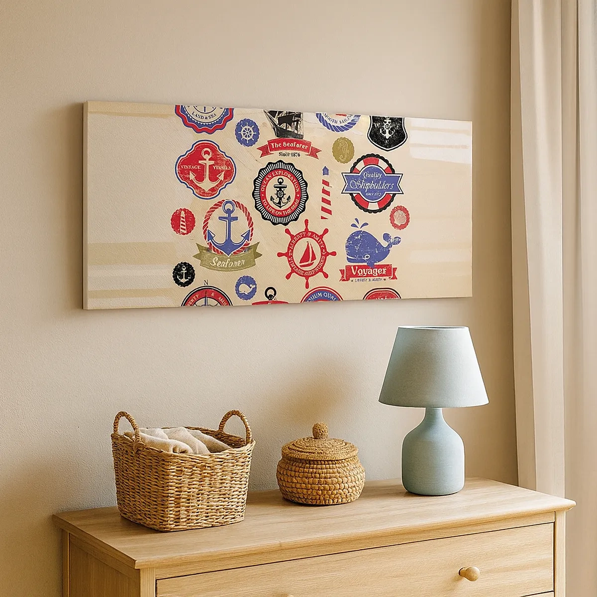 Lærredstryk - Billede på lærred - Sejlsportsbroderskab - 30x30 cm