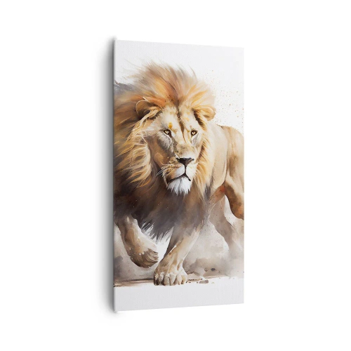 Lærredstryk - Billede på lærred - Kongen er taget af sted - 65x120 cm
