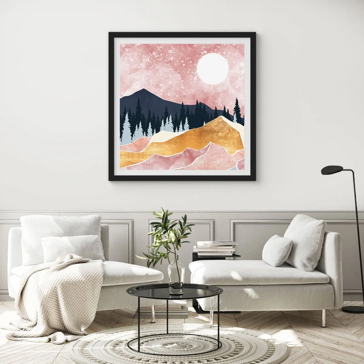 Plakat i sort ramme - Nattevagt - 50x50 cm