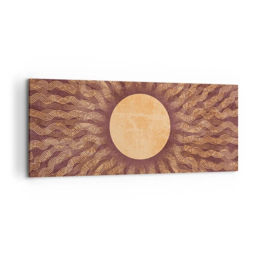Lærredstryk - Billede på lærred - Ikon for solen - 120x50 cm