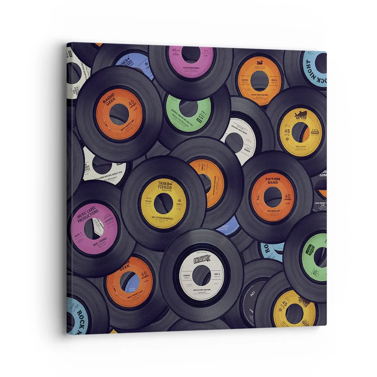 Lærredstryk - Billede på lærred - Farver fra klassikerne - 30x30 cm