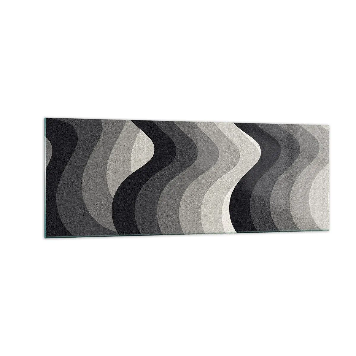 Billede på glas - Bølge efter bølge - 140x50 cm