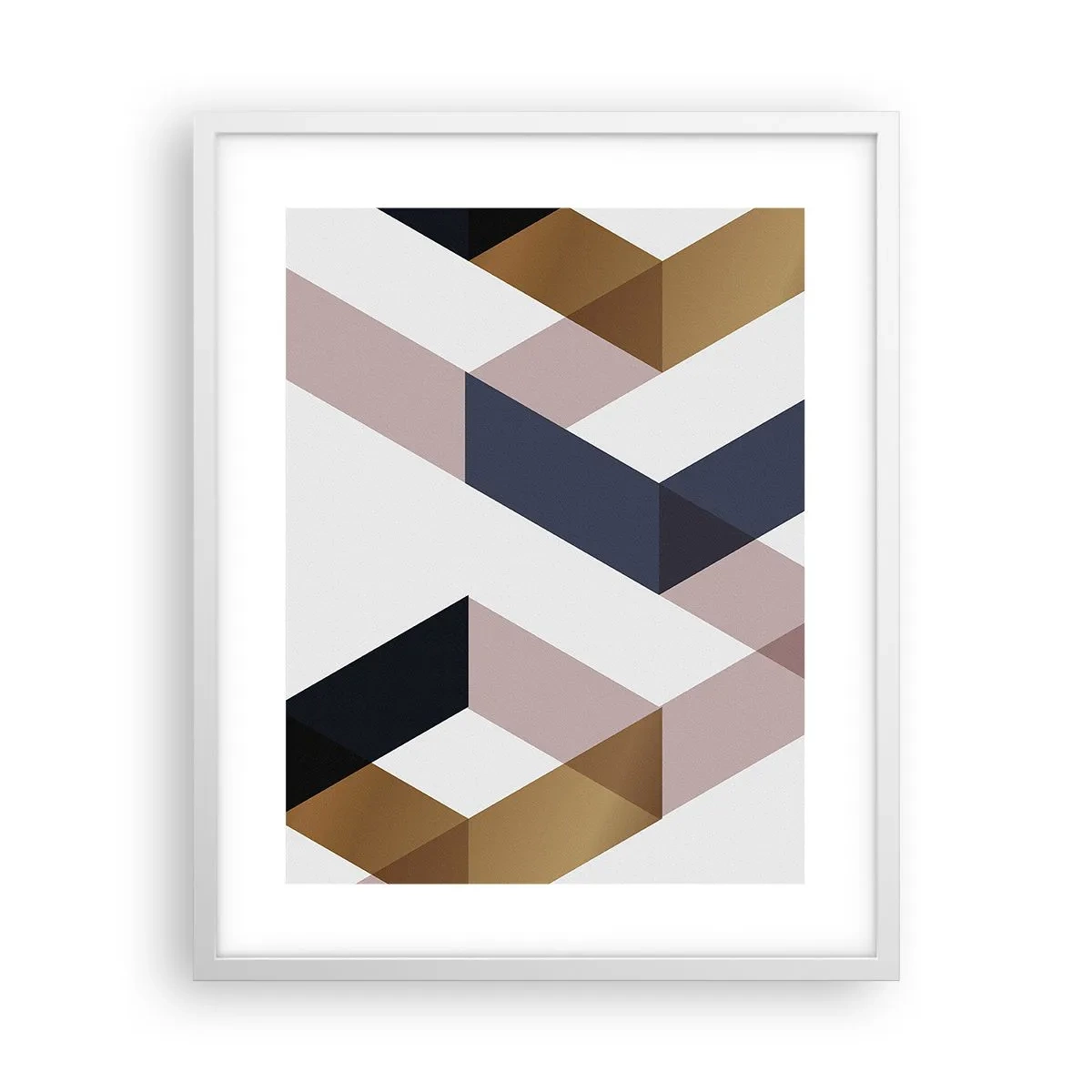 Plakat i hvid ramme - Planer og vinkler - 40x50 cm