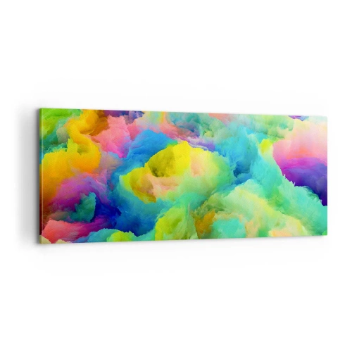 Lærredstryk - Billede på lærred - Regnbuefnug - 100x40 cm
