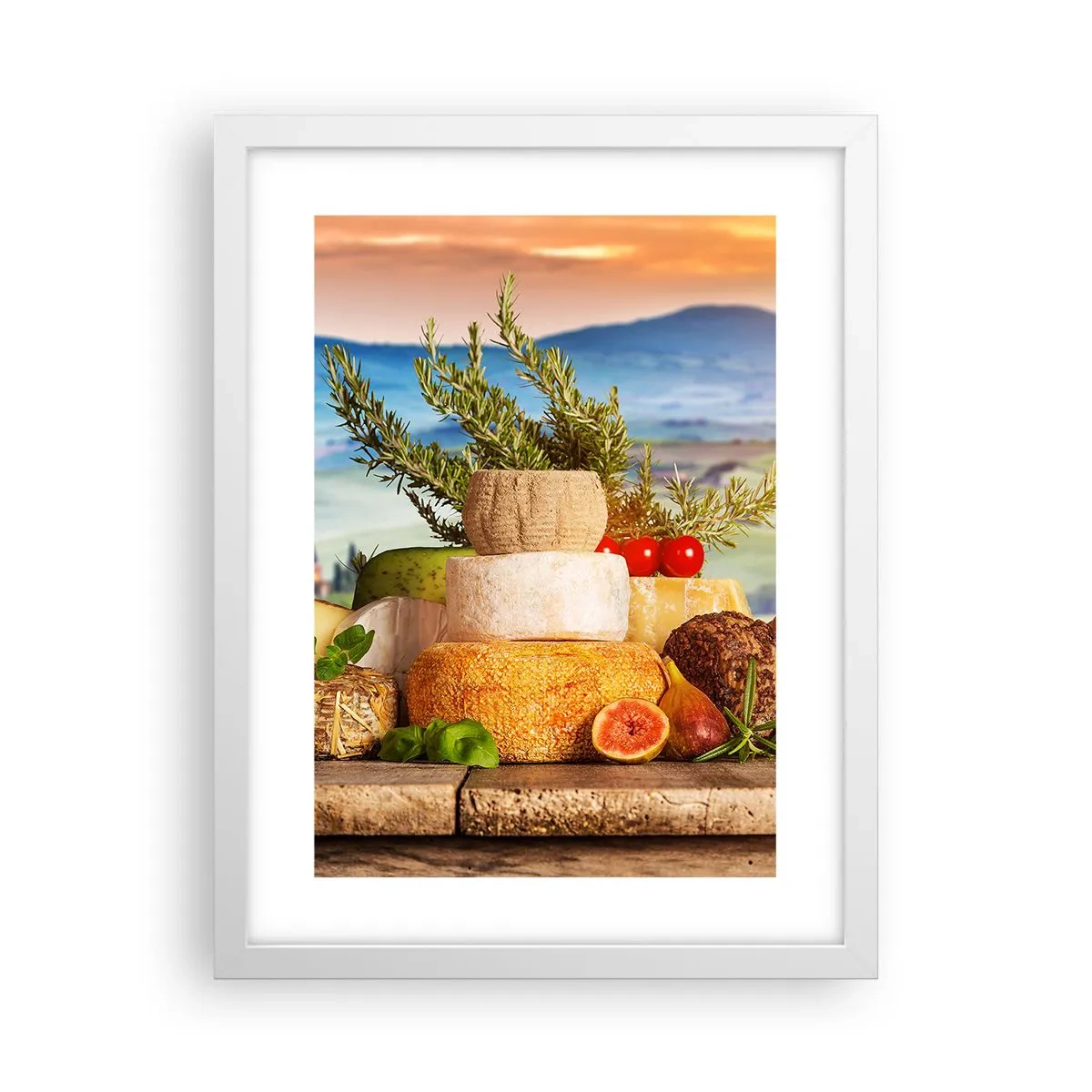 Plakat i hvid ramme - Italiensk livsglæde - 30x40 cm