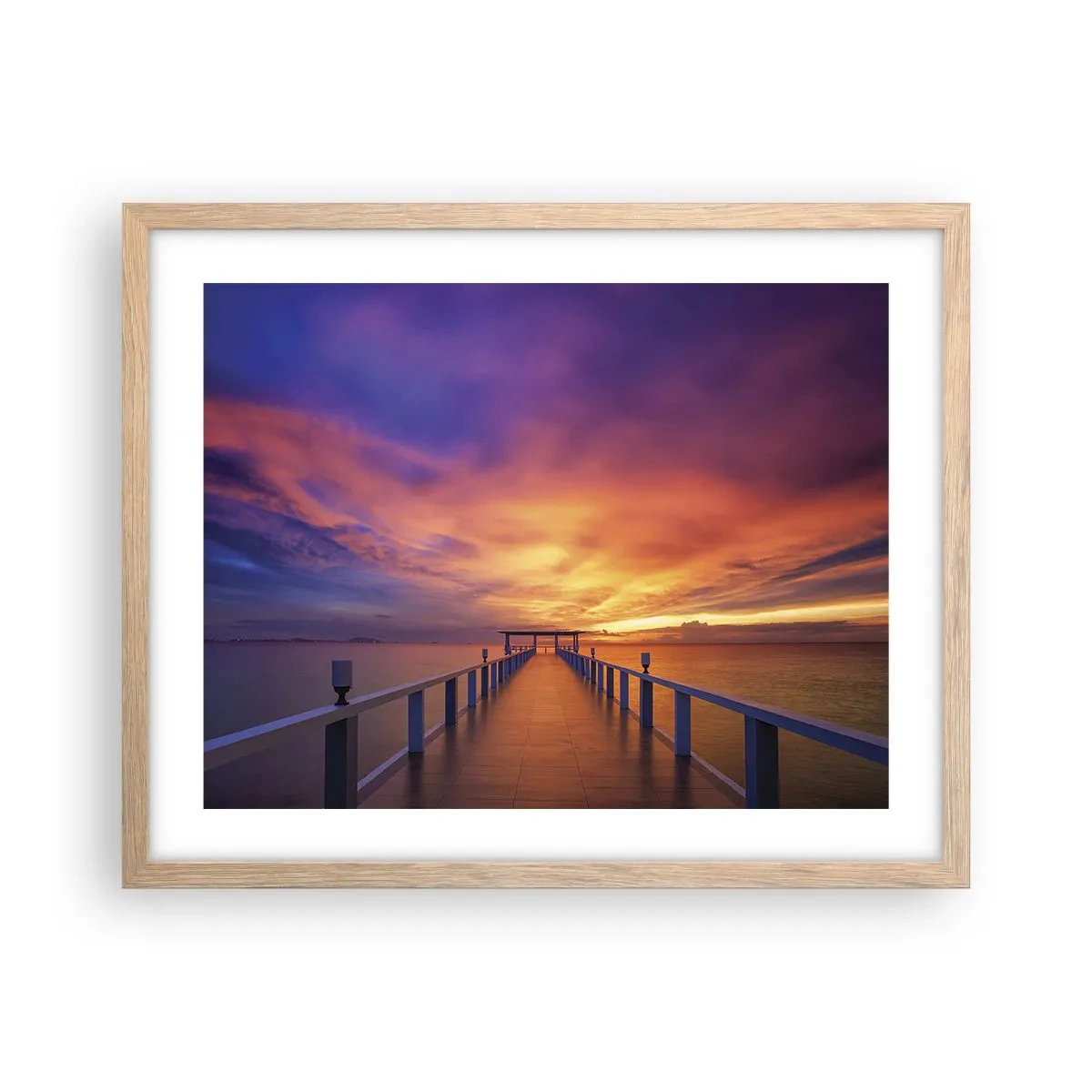 Plakat i ramme af lyst egetræ - Uden ende - 50x40 cm