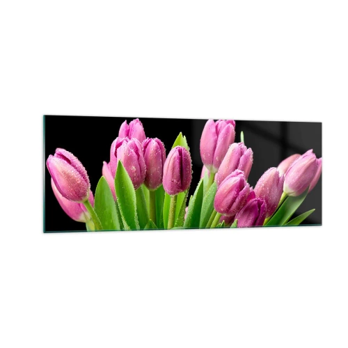 Billede på glas - Forårets lilla glæde - 140x50 cm