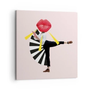 Lærredstryk - Billede på lærred - Surrealistisk popkunst - 50x50 cm