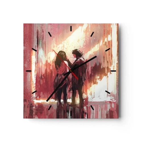 Vægur, Uret - Kærlighedens evige skuespil - 30x30 cm