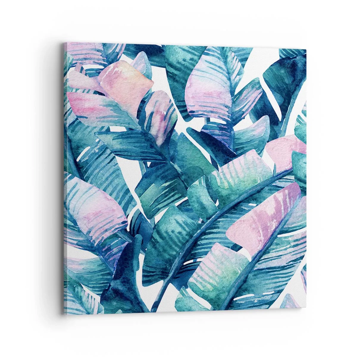 Lærredstryk - Billede på lærred - I en bananlund - 70x70 cm