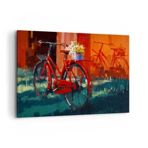 Lærredstryk - Billede på lærred - I want to ride my bicycle - 120x80 cm