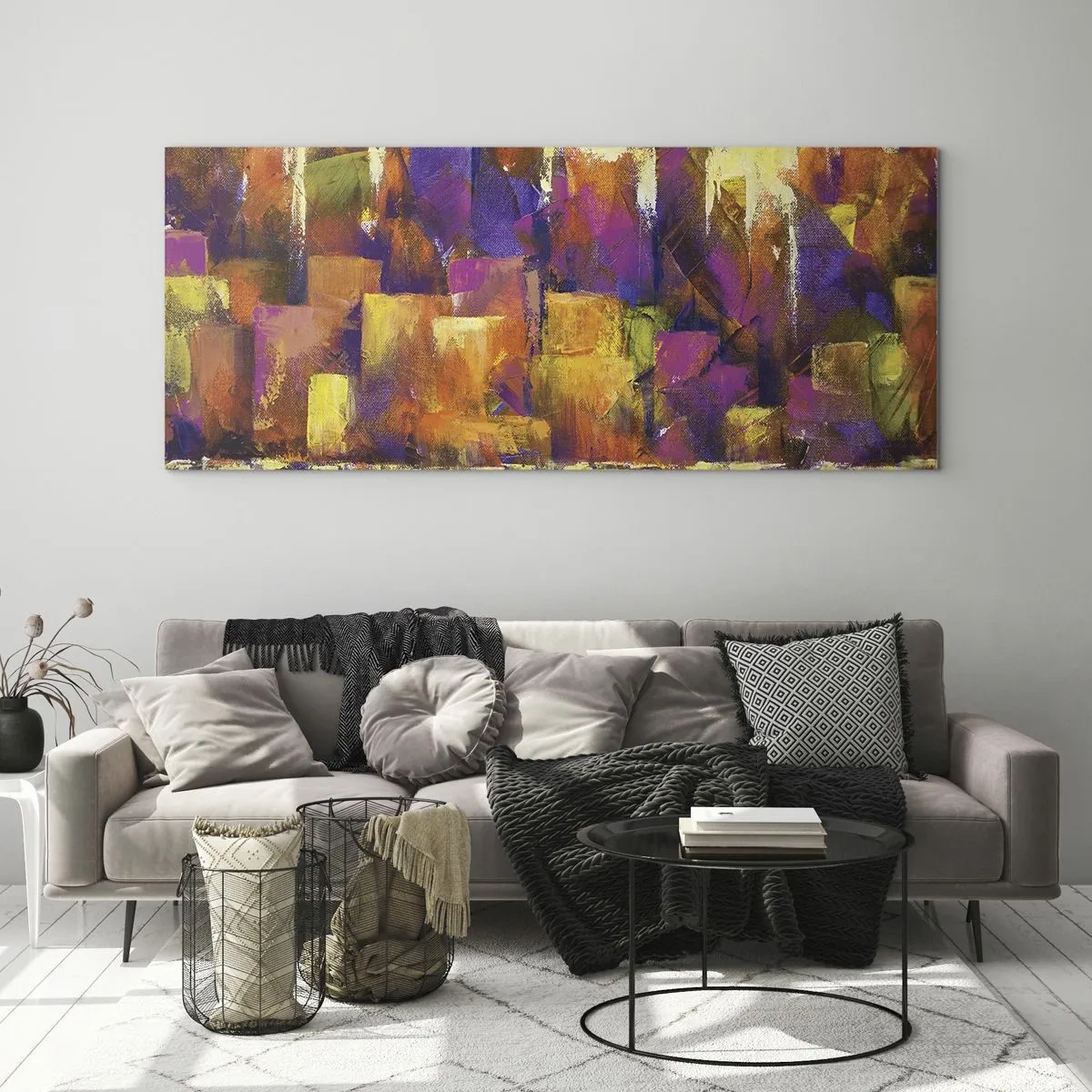 Billede på glas - Metropolitansk sammensætning - 140x50 cm