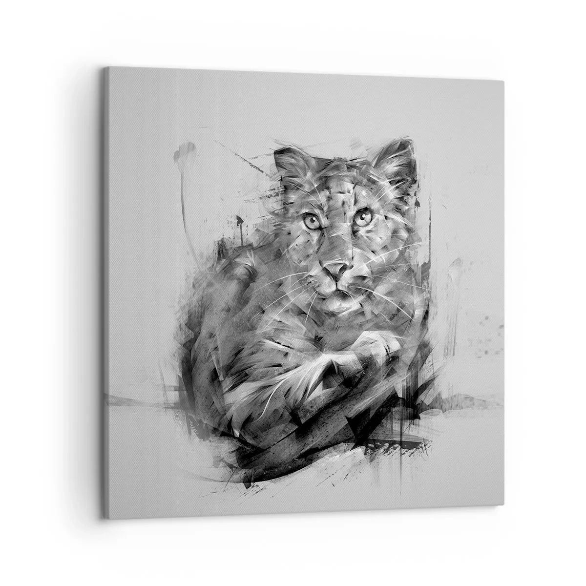 Lærredstryk - Billede på lærred - Ja, jeg lytter godt efter - 50x50 cm