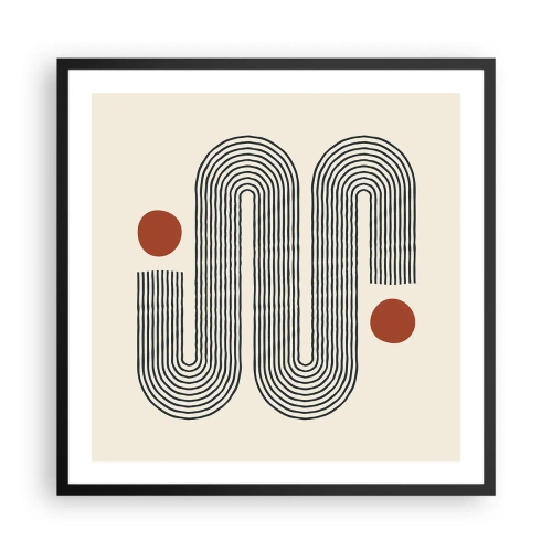 Plakat i sort ramme - Fra start til slut - 60x60 cm