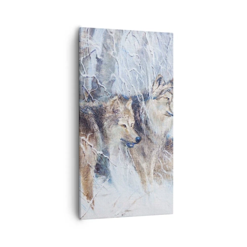 Lærredstryk - Billede på lærred - OBS! På vej... - 55x100 cm