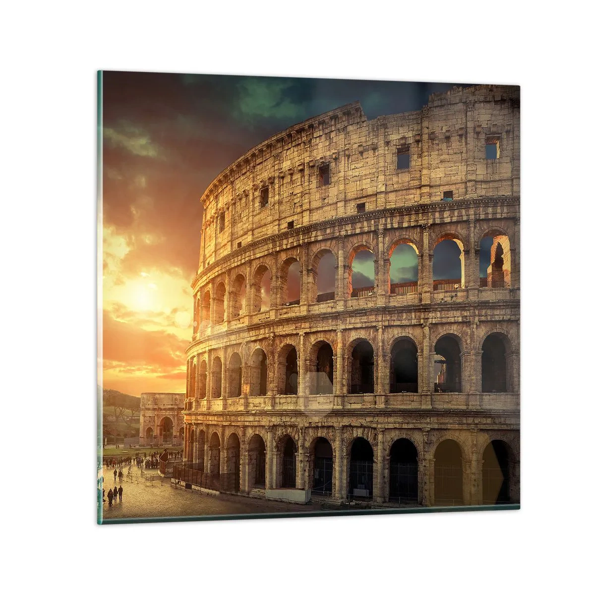 Billede på glas - Kolossalt indtryk - 70x70 cm