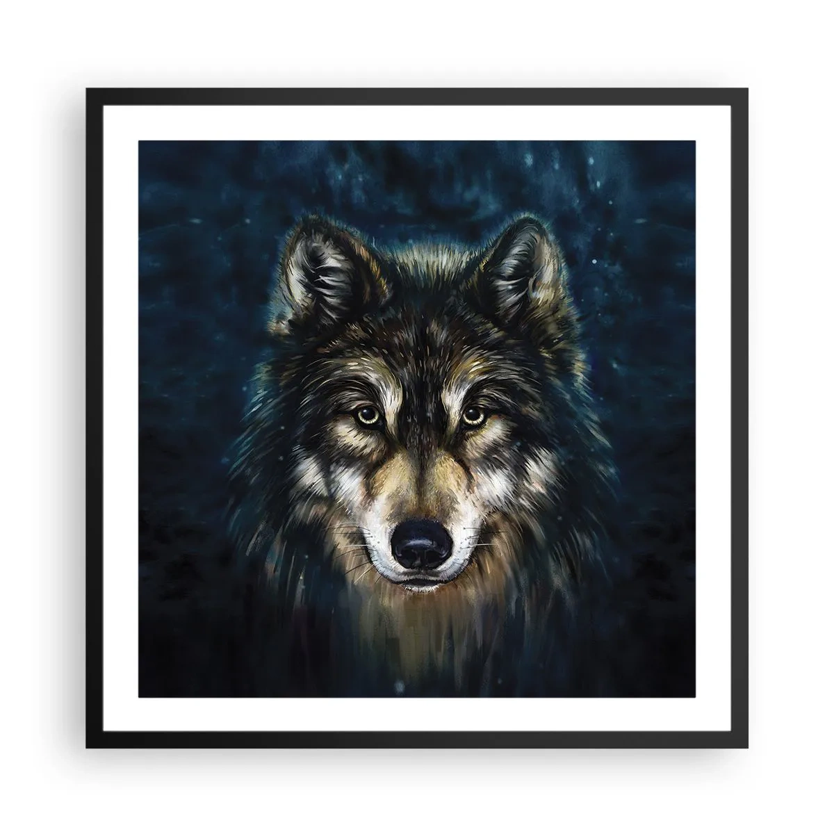 Plakat i sort ramme - Alfa? Og omega - 60x60 cm