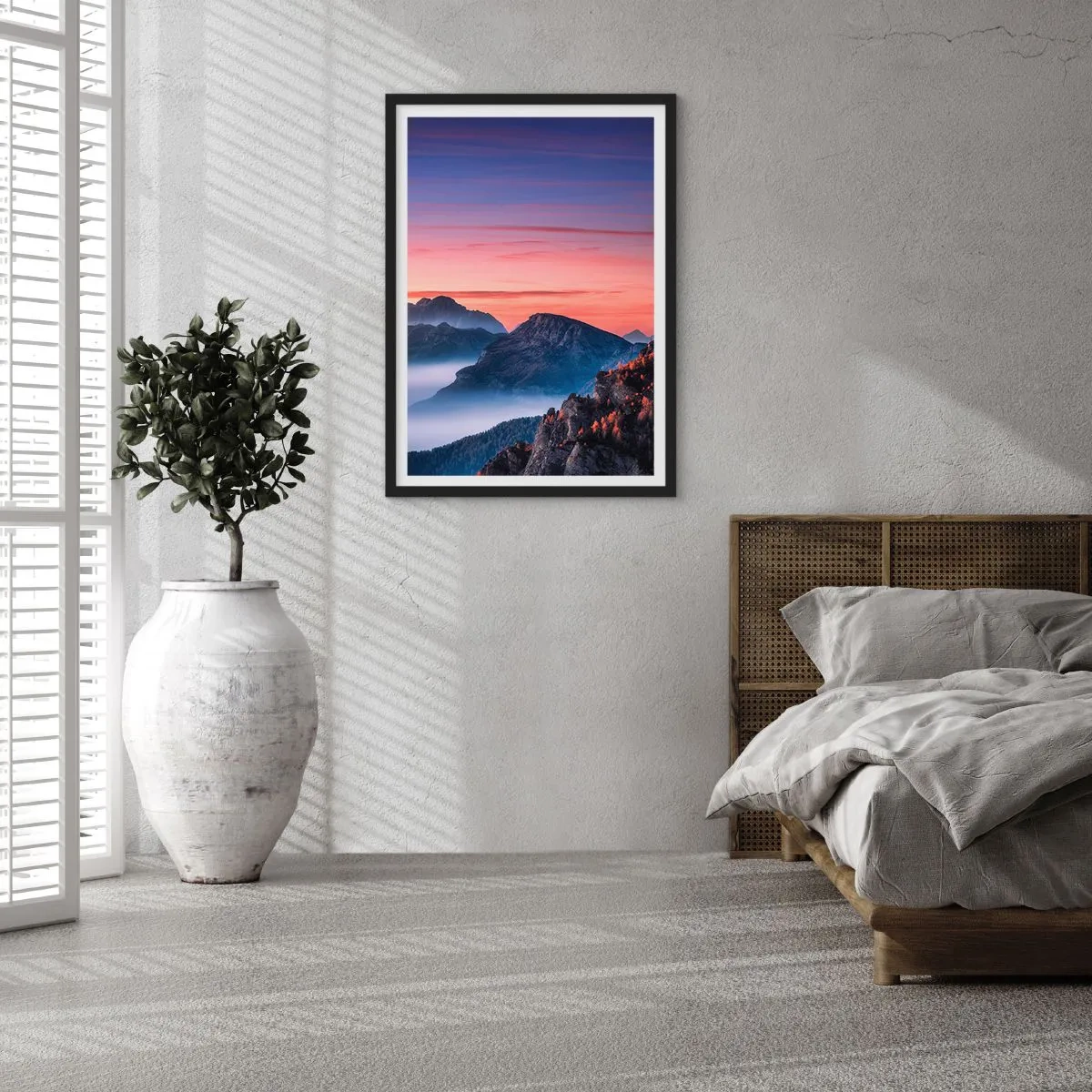 Plakat i sort ramme - Over dalene - 40x50 cm