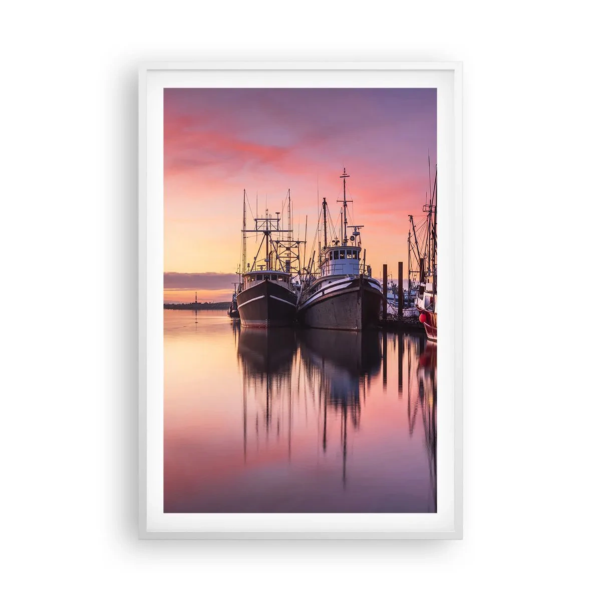 Plakat i hvid ramme - Før den næste dag - 61x91 cm