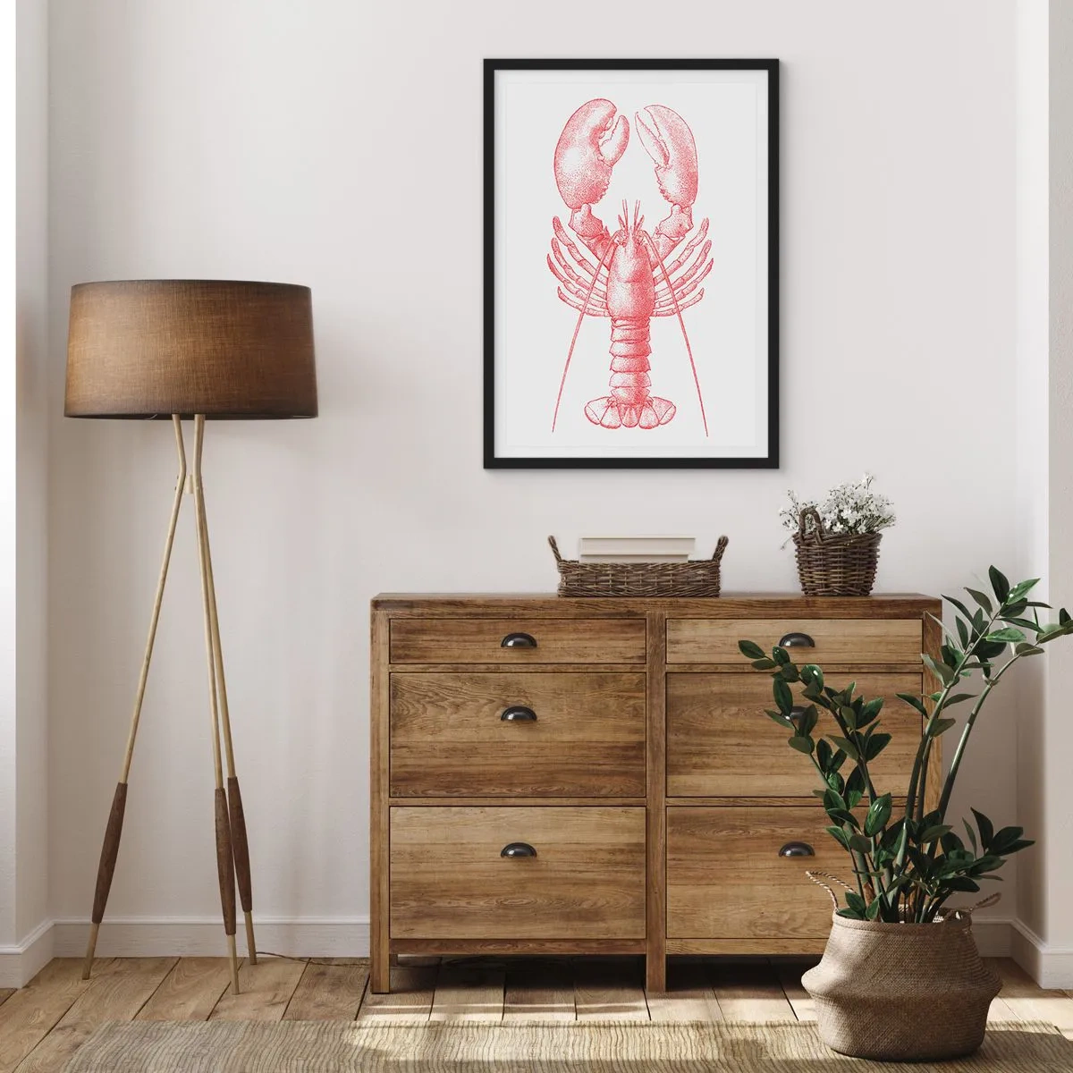 Plakat i sort ramme - Hummer, der er Homer værdig - 40x50 cm