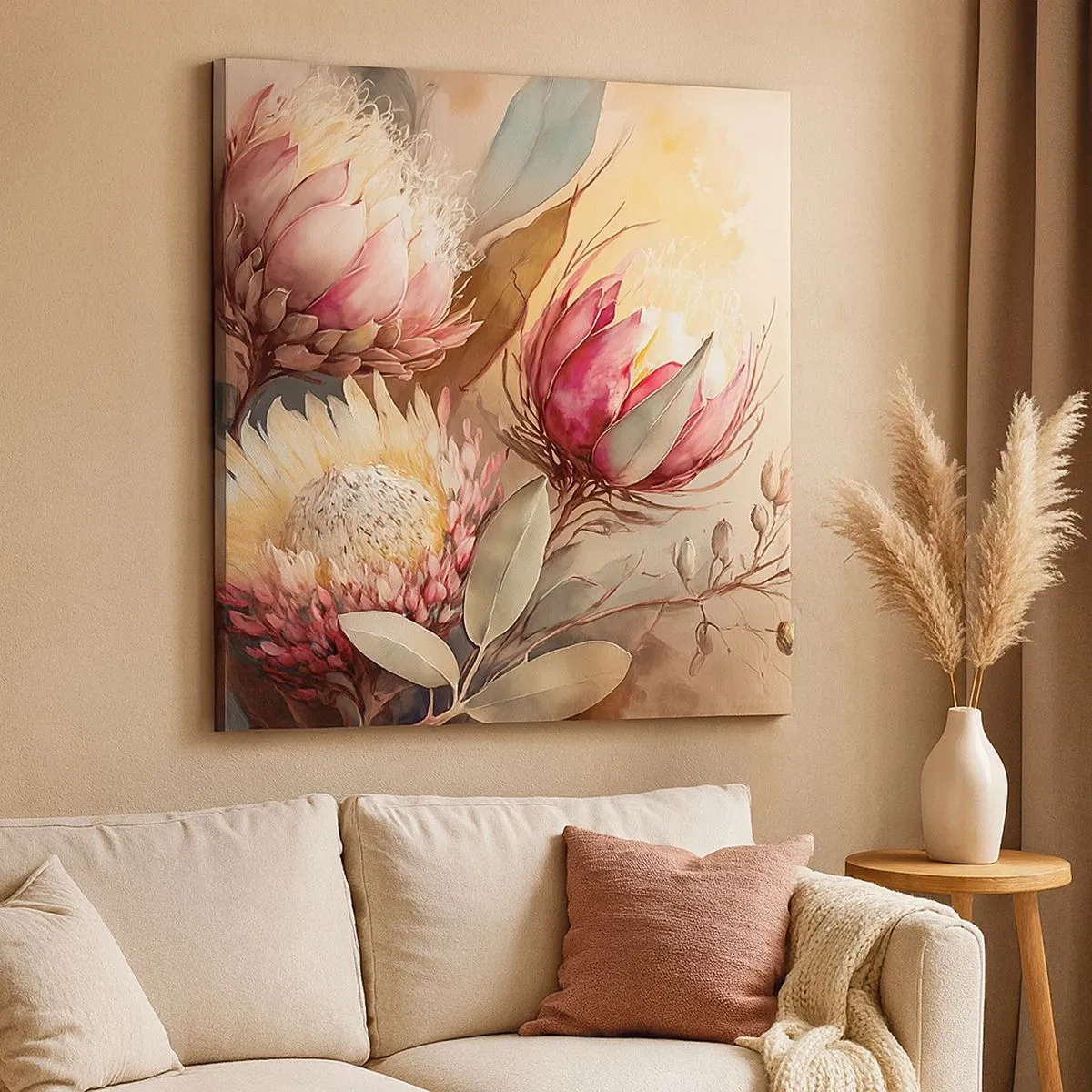 Lærredstryk - Billede på lærred - I profil og en face - 30x30 cm