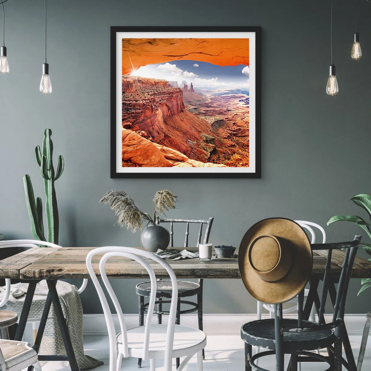 Plakat i sort ramme - Udskåret af naturen selv - 50x50 cm