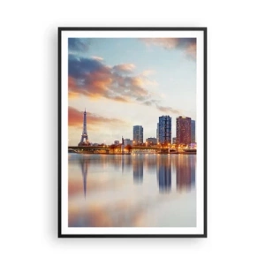 Plakat i sort ramme - Den monumentale ro i Paris - 70x100 cm